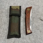 Eka Sweden Normark Fillet Wood Handle Folding Knife W/ Camo Pouch. Fixed Price $21.21.