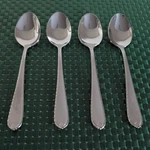 Hampton Silversmiths Rachelle Frost Teaspoons Set Lot Of 4 Stainless 18/10 Vtg. Fixed Price $63.99.
