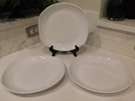 Dansk Classic Fjord White Dinner Plates - Set Of Three. Fixed Price $45.00.