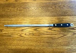 Vtg Sabatier Large 11.75" Honing Rod Knife Sharpening Steel 3 Rivet Hanging Ring. Fixed Price $39.99.