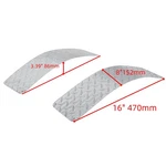 Diamond Plate Aluminum Trailer Fender Rock Guard Set Sturdy Built Silver X2. Fixed Price $75.15.