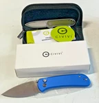 Civivi Qubit Lock 3" 14C28N Blue Aluminum Pocket Folding Knife CC22030E-3 New. Fixed Price $34.49.