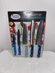 New Alpine Cuisine Cutlery SET-CHEF-5 KNIVES-10 Pieces-stainless Steel-chop. Fixed Price $18.99.