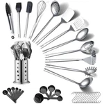 Stainless Steel Kitchen Utensils Set 40 Pieces Cooking With Utens.... Fixed Price $44.85.