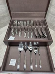 Lenox Sculpt 18/10 Stainless Steel 65PC. Flatware Set (service For Twelve) Nob. Fixed Price $220.00.