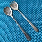 Vintage Raimond Italy Silverplate Fork Spoon Salad Serving Set Tongs Server. Fixed Price $11.99.