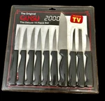 Ginsu 2000 Deluxe 10-PIECE Stainless Steel Serrated Kitchen Knife Set Vtg Nos. Fixed Price $39.62.
