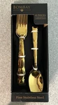 Bombay Ariella 12 Pc Fine Stainless Steel Gold Flatware Set 6 Tablespoons/ Forks. Fixed Price $41.95.