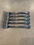 Marketplace Stainless Steel Scroll Flare Cocktail/ Seafood Forks Set Of 5. Fixed Price $10.00.