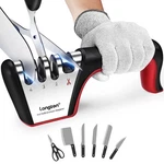 4-IN-1 Knife Sharpener With Cut-resistant Glove For Kitchen Knives & Scissors. Fixed Price $24.89.