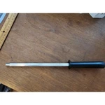 Black Plastic Handle Stainless Steel Knife Sharpener - Very Good. Fixed Price $5.99.