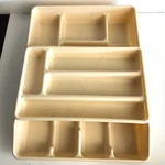 Rubbermaid Flatware Cutlery Utensil Organizer Tray Almond 0521 & 0522 Vintage. Fixed Price $23.97.