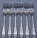Set Of Hampton Silversmiths Clark Dinner Forks 7-3/4" Stainless Euc PB6-1. Fixed Price $23.95.