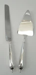 Vintage Towle Silver Plated Cake Knife & Server Set W/ Velvet Storage Box. Fixed Price $14.99.