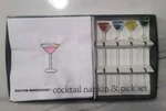 Boston Warehouse Set Of 4 Embroidered Cocktail Napkin + Picks Box. Fixed Price $11.00.