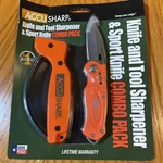 Accusharp 043C Orange Folding Sport Knife & Tool Sharpener Combo. Fixed Price $24.99.