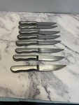 Walco Steak Knives Set Of 8 All Stainless Steel Including Handle Gc !. Fixed Price $38.99.