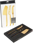 Professional Quality 3-PIECE Gold Cheese Knife Set Ideal Housewarming Gift. Fixed Price $24.00.