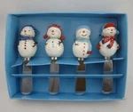 Snowman Spreader Knife Set Of 4 Winter Holiday St Nicholas Square Let It. Fixed Price $11.00.
