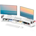 Opnice White Dual Monitor Stand Riser, Metal Desk Organizers Accessories .... Fixed Price $49.79.