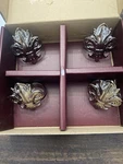Vintage Set Of 4 Arthur Court Fleur De Lis Napkin Rings Box. Fixed Price $21.55.