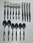 Cutco Lot Of 16 CUE2 Stainless Flatware Spoon Fork Knife Pre Owned. Fixed Price $409.99.