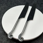 Pier 1 Stainless Steel Knives 9 Inch Made India Spiral Handle Whimsical Artsy. Fixed Price $20.00.