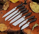 Custom Handmade J2 Steel Kitchen Knife Set Chef High Polish Blades.. Fixed Price $135.00.