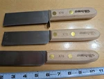 3 Dexter Russel Usa Mill Knives 4X1.25 Inch Carbon Steel X70 W/hand Guard. Fixed Price $34.00.