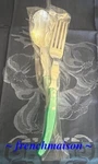 Claude Dozorme Laguiole French Dinner Lunch Serving Fork + Spoon Set Green New. Fixed Price $97.50.