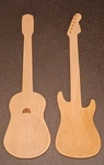 Kikkerland Beechwood Electric & Acoustic Guitar Salad Serving Spoon Utensils -w. Fixed Price $11.97.