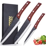 Topfeel 3PCS Kitchen Knife Set, Hand Forged High Carbon Stainless Steel Chef. Fixed Price $53.02.