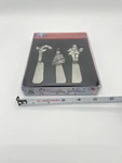 Holiday Cheese Ball Spreader Knife Set Of 3 Santa Xmas Tree Candy Cane Shapes. Fixed Price $15.00.