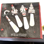 International Silver Company Christmas Holiday Cheer 4PC Spreader Set Cheese. Fixed Price $10.00.