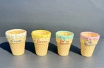 Bella Casa Ganz Ceramic Ice Cream Cones Set Of New In Box 4" Tall. Fixed Price $25.72.