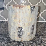 Home Essentials Provencal Kitchen Ceramic Cylinder Utensil Holder Gray Brown. Fixed Price $8.00.