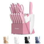 14PC Kitchen Knife Set Anti-rust Stainless Steel With Sharpener Dishwasher Safe. Fixed Price $49.99.