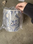 World Market Tunis Utensil Crock Holder Ceramic Blue White Decorative Dishwasher. Fixed Price $19.99.