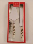 Lenox Holiday 2-PIECE Dessert Set Stainless Cake Knife & Server New Box. Fixed Price $36.95.