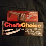Chefs Choice Manual Diamond Hone Knife Sharpener 2 Stage 450 Cutlery. Fixed Price $19.99.