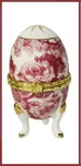 Baum Bros Formalities Red Laura Chintz Porcelain Footed Egg Trinket Box. Fixed Price $15.00.