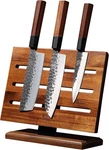 Mitsumoto Sakari Japanese Magnetic Knife Block, Acacia Wood Knives Hold. Fixed Price $129.71.