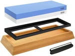 Dual Whetstone Sharpening 1000/6000 Grit With Bamboo Base For Home Kitchen. Fixed Price $26.99.