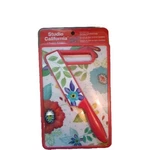 New Studio California 3PIECE Set 6IN Stainless Steel Knife, Sheath, & Cutting.... Fixed Price $25.14.