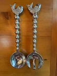 Fish Handle Vintage Serving Set Salad Servers, 13". Fixed Price $24.99.