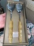 Shiraleah Feather Salad Server Set "new-in-box". Fixed Price $38.99.
