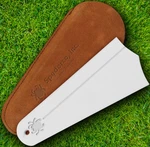 Spyderco Sharpener Golden Stone Dimensions 5" X 1" Shaped Like Duck's Foot. Fixed Price $157.50.