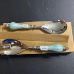 New Box Julia Knight. Peony Salad Serving Set Aqua.. Fixed Price $45.99.