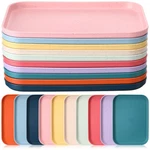 Dandat 20 Pack Small Plastic Fast Food Trays Bulk 9.8 X 6.7 Inch Rectangular Col. Fixed Price $50.17.