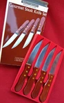 Wertheimer Four Piece Gourmet Steak Knife Set Triple Rivets New In Box. Fixed Price $11.95.